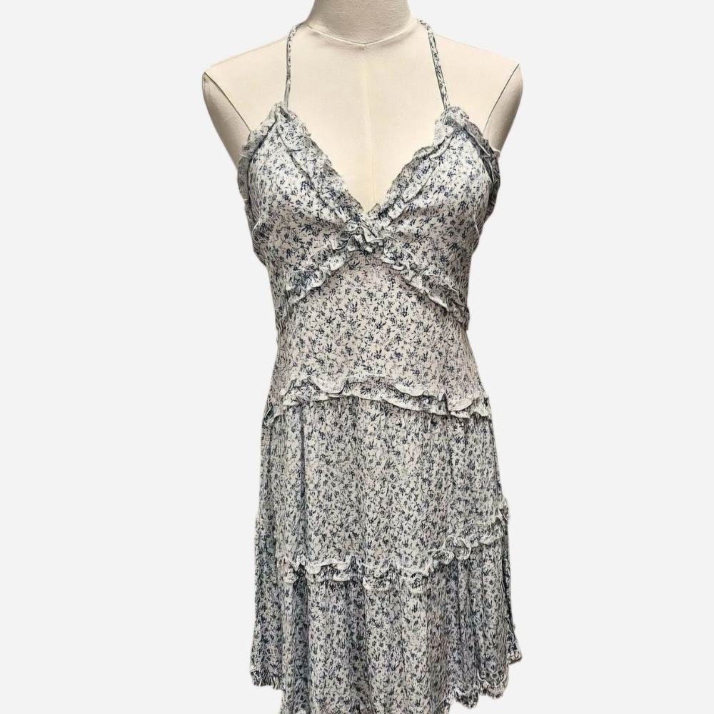 Altar'd State Blue and White Floral Dress
